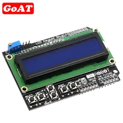 LCD Keypad Shield LCD1602 LCD 1602 Module Display ATMEGA328 ATMEGA2560 raspberry pi UNO blue screen For Arduino