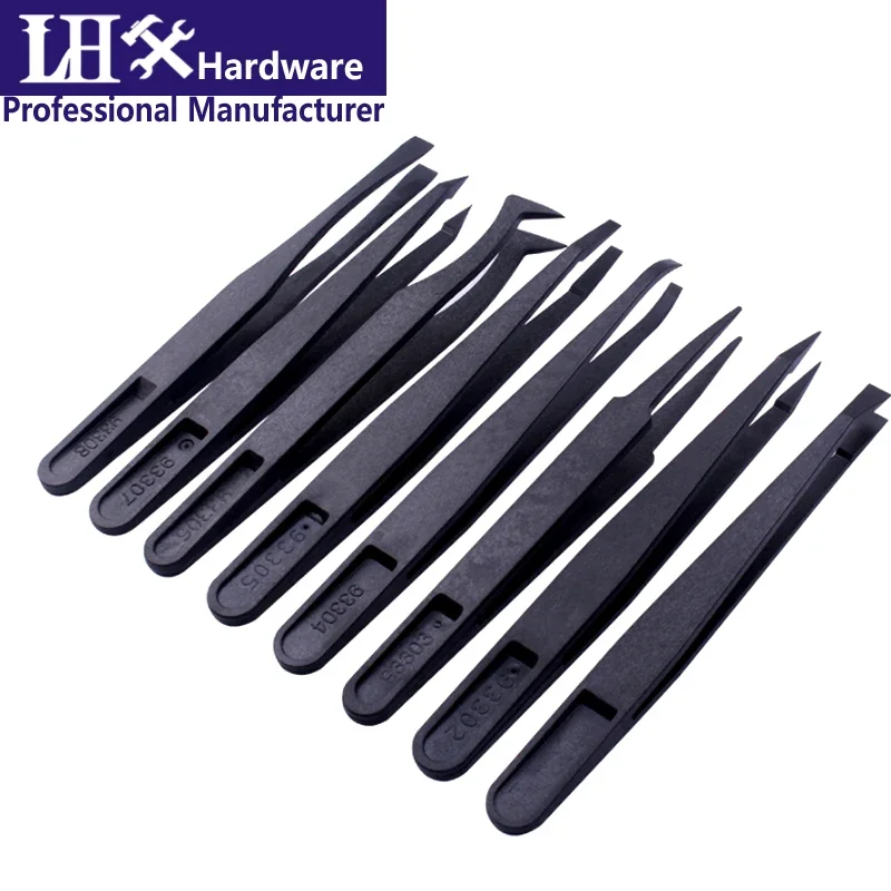 Anti-static Plastic Tweezers Repairing Maintenance Tools Part Clamp Jewerly Tool Twizers LHX YP59 G