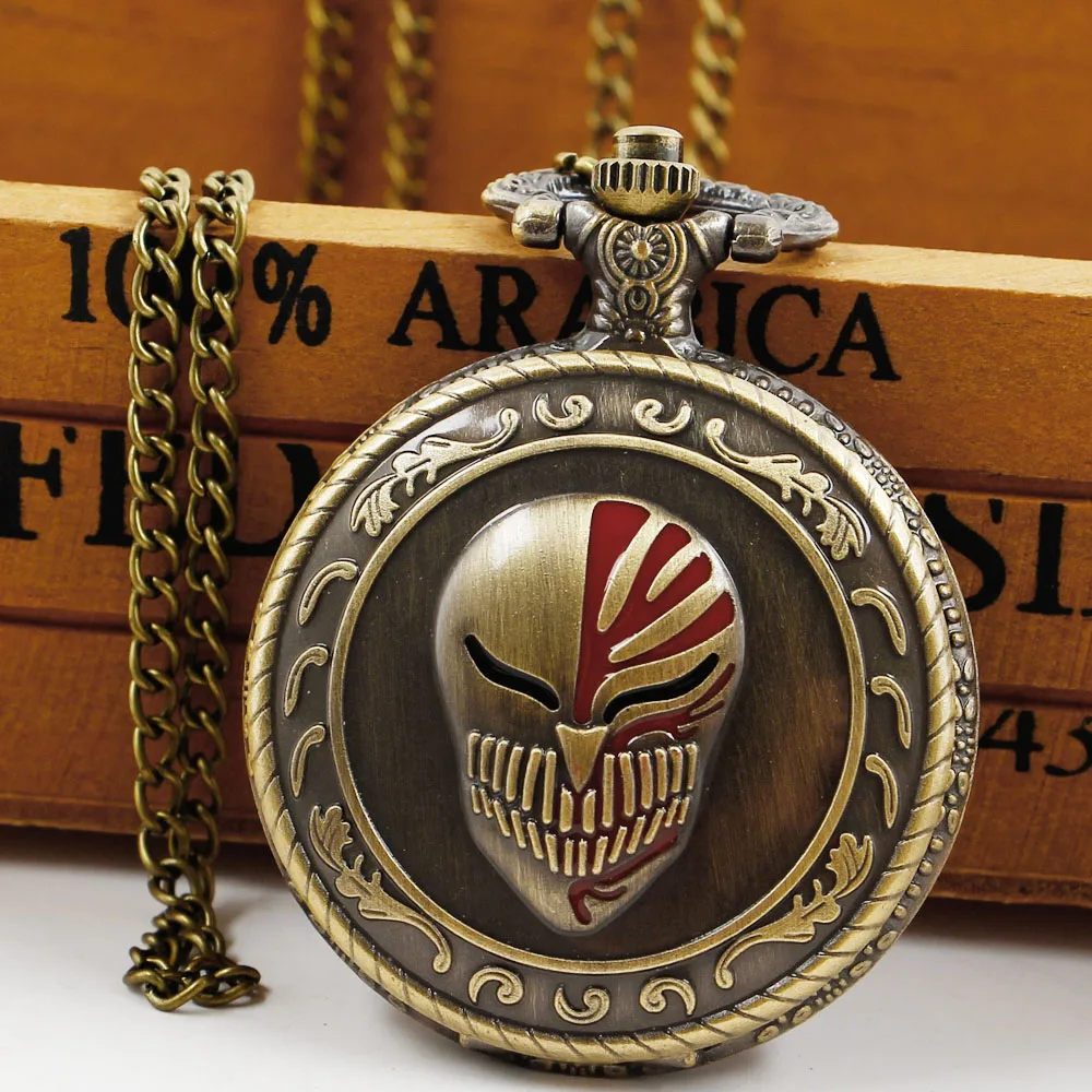 

Часы-брелок унисекс, кварцевые аналоговые карманные часы в стиле панк, классные часы-скелетоны с ожерельем, уникальные подарки