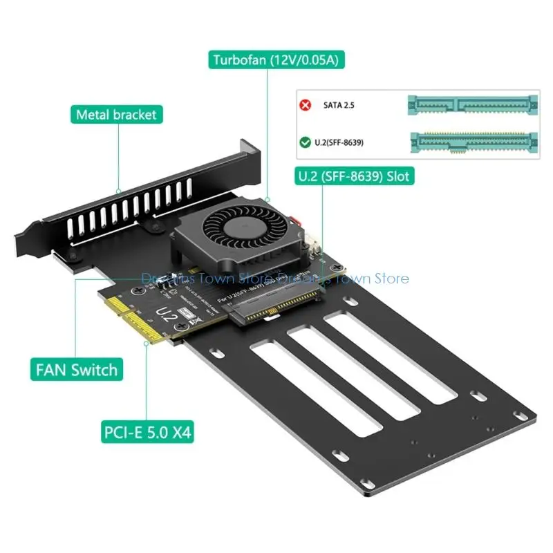 HX6A 빠른 속도의 데이터 처리를 위한 효율적인 U.2 드라이브 PCIe 5.0X4 확장 카드