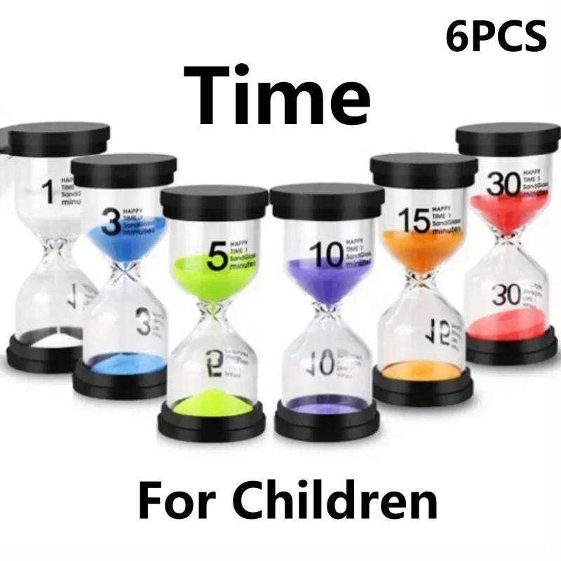 

6/1PCS 1/3/5/10/15/30 Hourglass Minutes Sand Watch Sandglass Timer Watch Clock Gift Children Sand Timer Hour Home Decoration