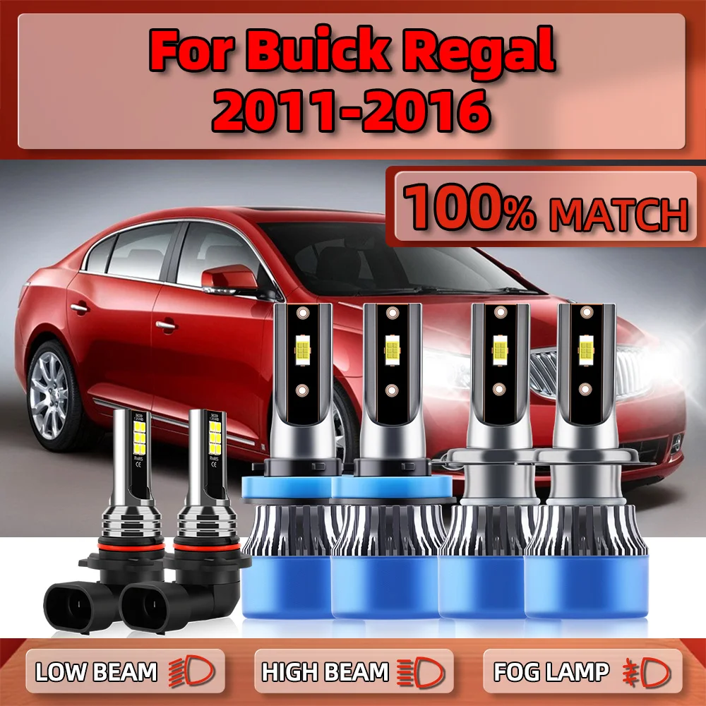 

60000LM Canbus светодиодный лампы фар 360W Turbo Автомобильные фары 6000K противотуманные лампы 12 В для Buick Regal 2011 2012 2013 2015 2014