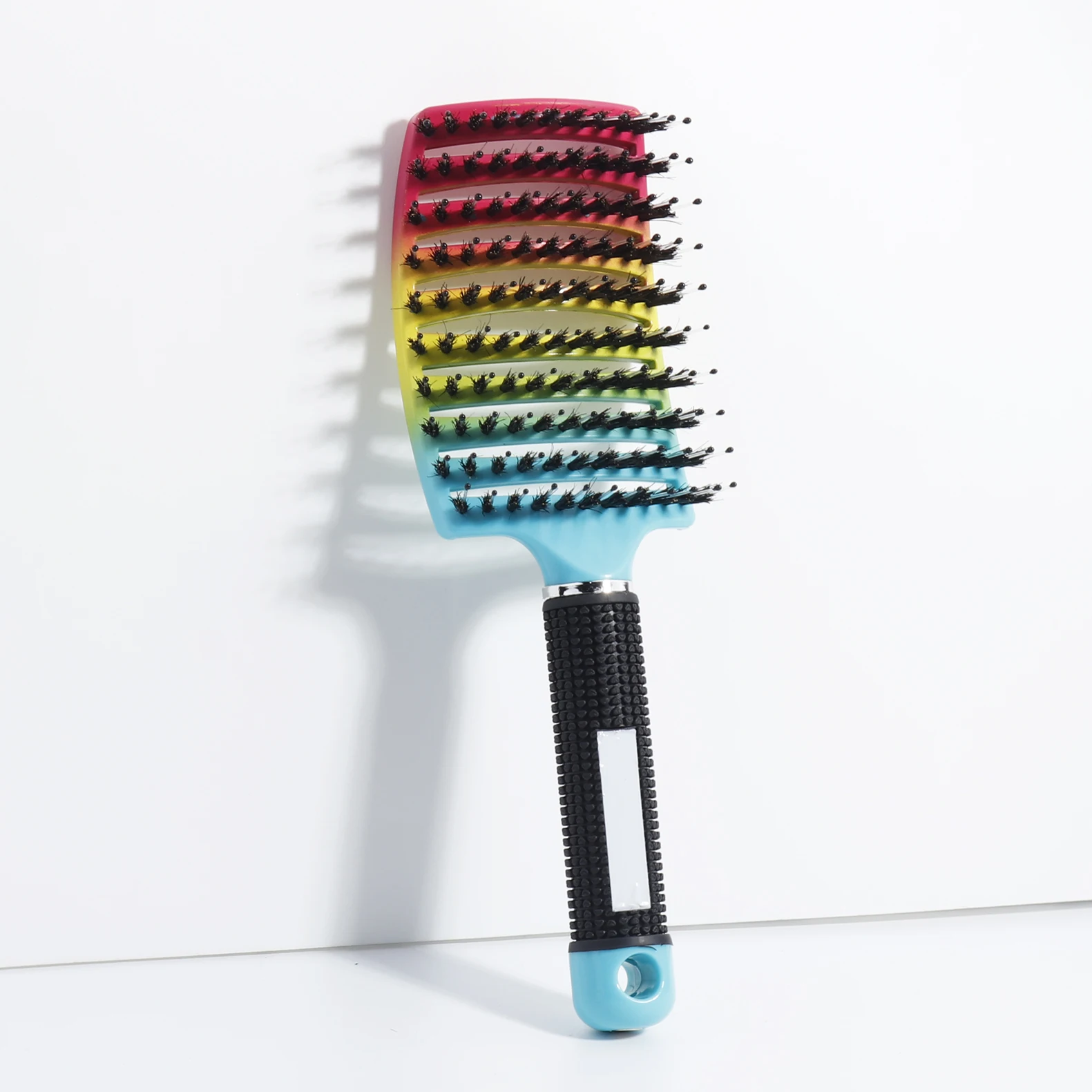 Detangling Hair Brush Bristle&Nylon Women Wet Massage Comb Curly Hairdressing Salon Styling Tools Special for Real Hair Wigs curly hair brush,hair styling comb,hair styling tool,scalp massage comb,wig brush,hair brush,hair styling brush,hair comb,curly hair comb