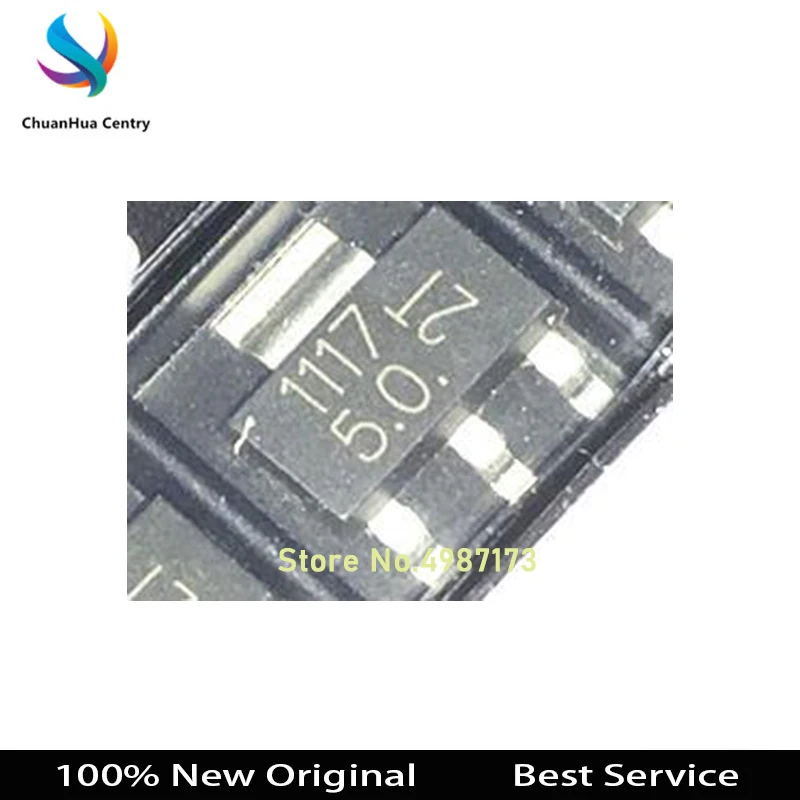 

100 Pcs/Lot AMS1117-5.0 SOT223 New and Original In Stock