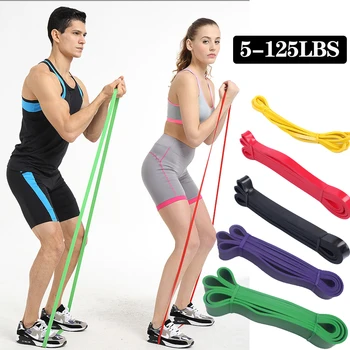 Fascia elastica per fitness Fascia di resistenza in TPE Fascia di tensione per assistenza yoga Corda elastica in lattice Allenamento Spalle Schienali e fianchi 15-230LBS 1