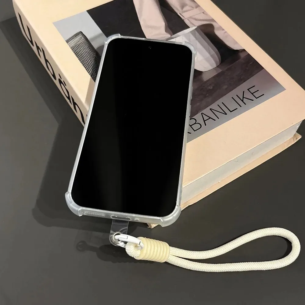 Translucent Soft TPU Phone Case with Lanyard Wrist Strap and Impact Protection