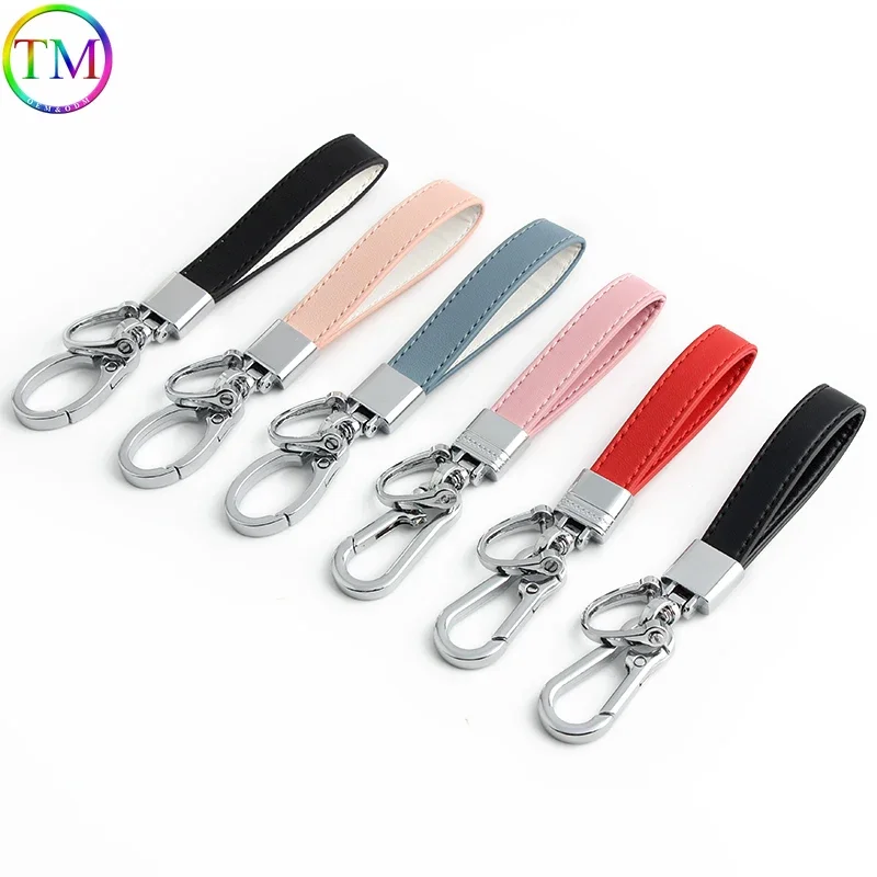High-End Key Chain Metal Car Keychain Leather Unisex Personalized Pendant Creative Gift Decoration for Men Women Bag Accessories