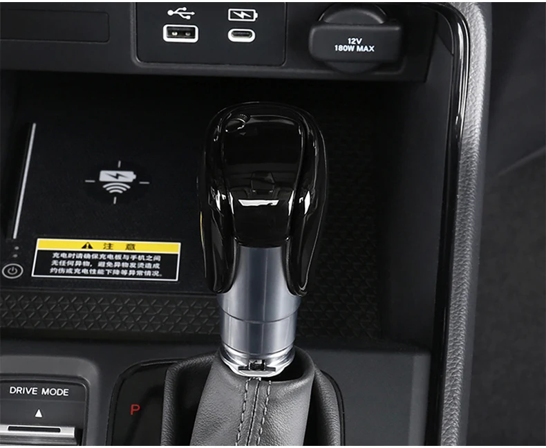 Für Honda HR-V Vezel ZR-V HRV 2021 2022 2023 2024 2025 Auto Schaltknauf Kopf Abdeckung Trim ABS Carbon/helle Schwarz Zubehör – Detail 13