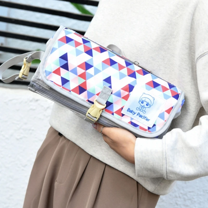 Portable Waterproof Baby Changing Pad Large Capacity Detachable Folding Baby Diaper Changing Bag For Stroller Hanging Bag Travel