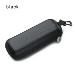 Durable Hard Case with Lanyard for Sunglasses and Eyewear Protection (Black)