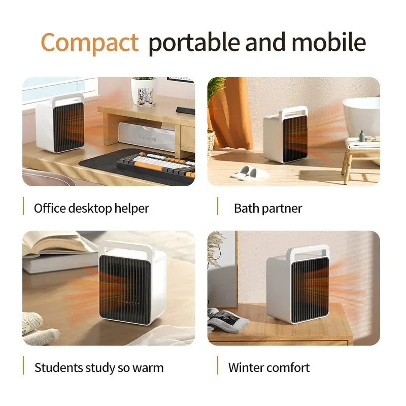 New Household Heater Room Heating Office Desktop Mini Heater Small Electric Heater Silent Low Noise