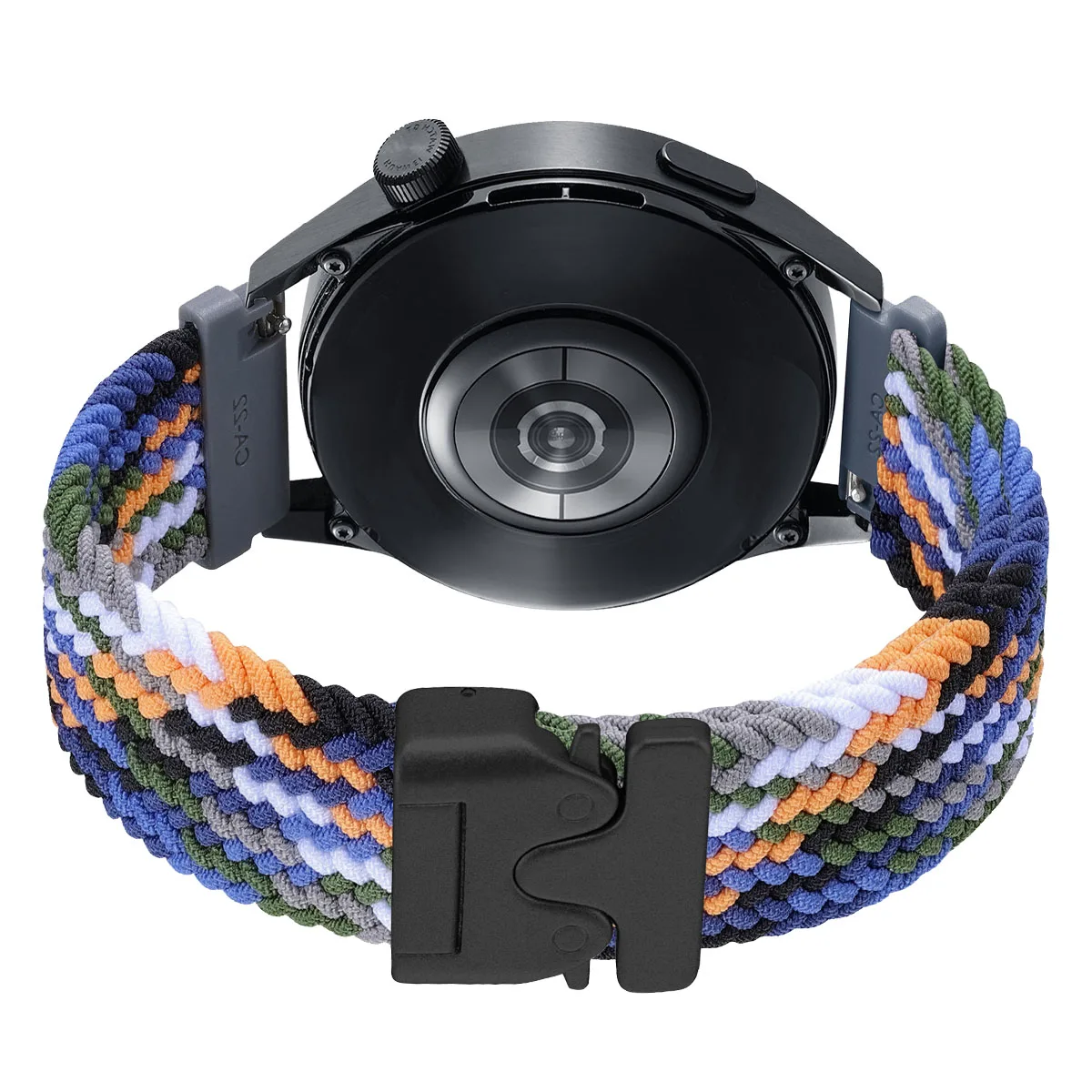 Braided Loop Strap with Parachute Buckle Nylon Watchband, 20/22mm