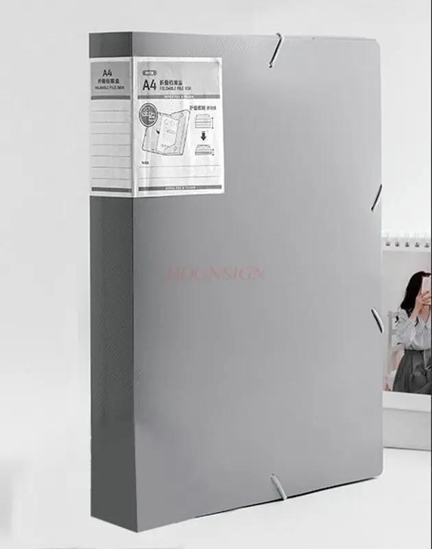 1pcs 접이식 아카이브 상자, 폴더, 정보 책, 보관 상자, 두꺼운 파일 책, 플라스틱 정보 상자, 보관 가방
