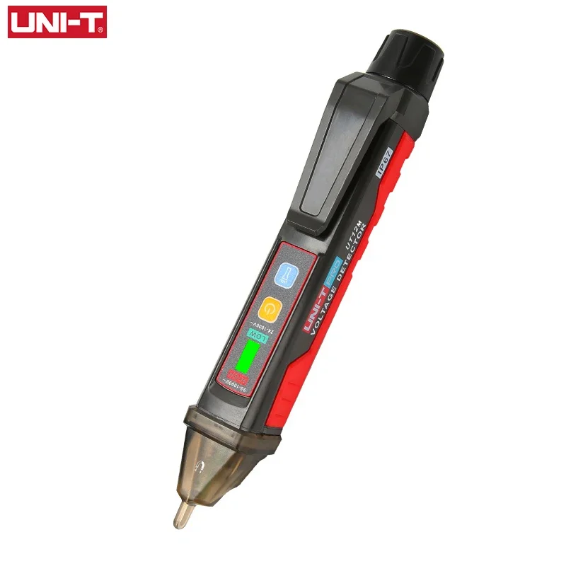 UNI-T 소켓 벽 AC 전압 감지기 표시기, 비접촉 전압 전류 전기 센서 테스트 펜, 24V-1000V UT12E UT12M