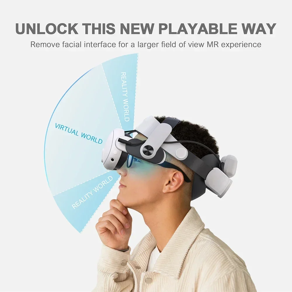 BOB*VR M3 Pro Head Strap VR Accessories Compatible with Meta Quest 3 Magnetic Battery Pack Elite Replacement Strap For Quest3
