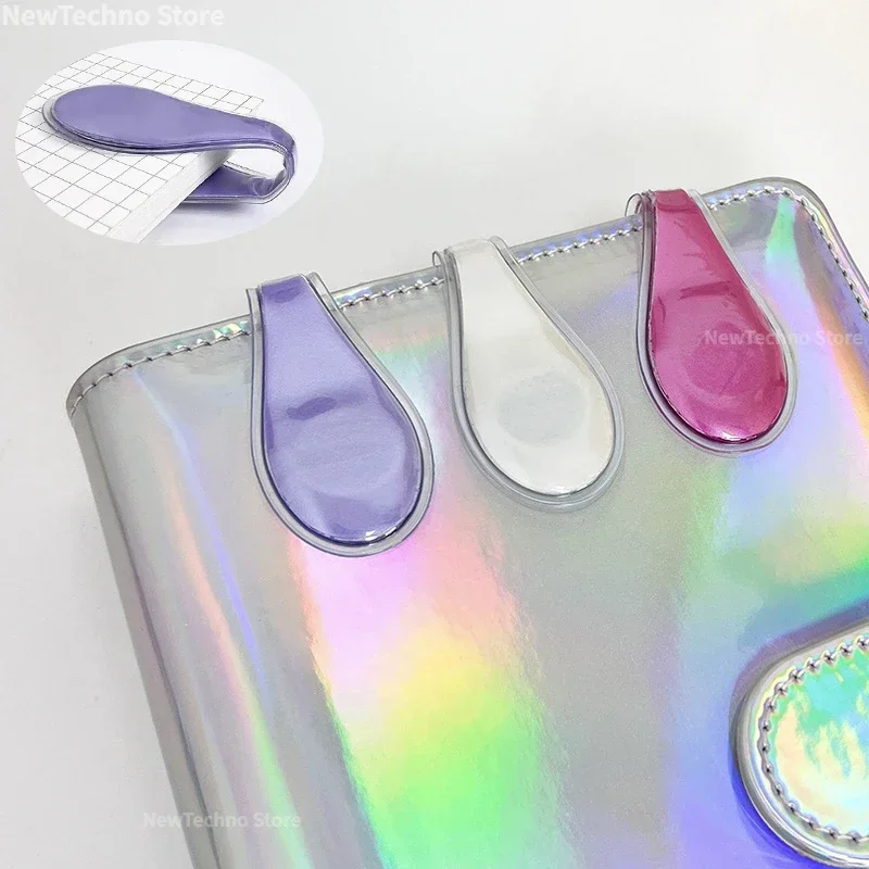 Magnetic Bookmark Bookmarks Stationery Supplies 1PC Double Sided Magnetic Bookmark Journal PVC Clips