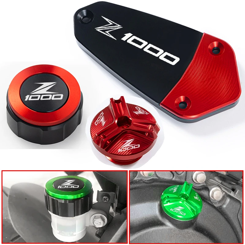 

For Kawasaki Z1000 Z1000R Z 1000 2011-2023 Motorcycle front and rear brake fluid tank cap protection and filler port Accessories