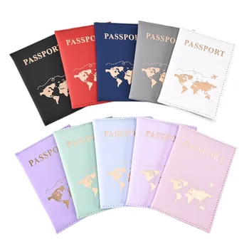 Porta Passaporto in PU, Custodia Morbida in Pelle per Passaporto, Porta Biglietti e Carte, Portadocumenti da Viaggio Portatile, Regalo per Uomini e Donne