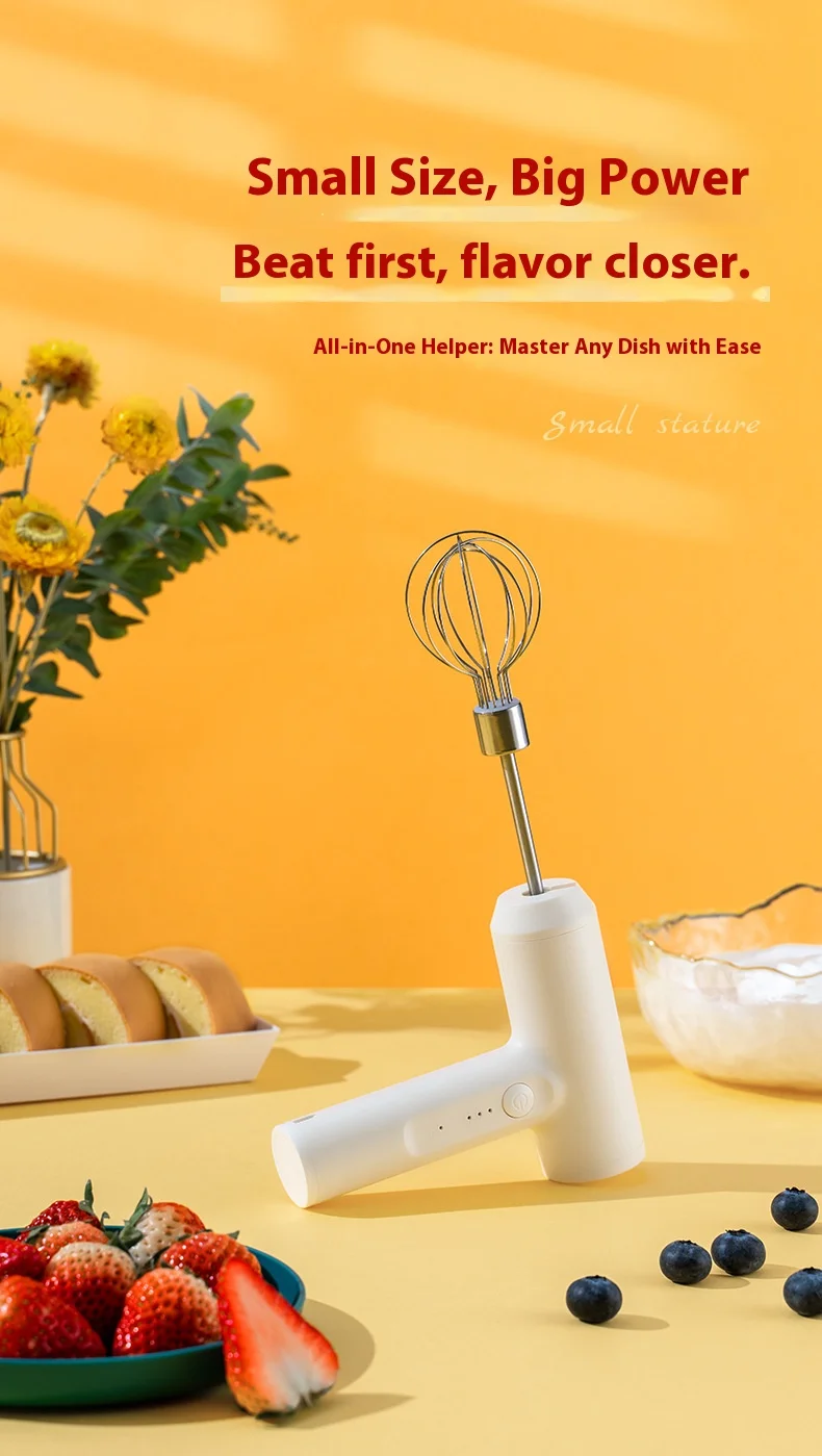 Wireless mini multi-functional egg beater, electric one piece, household small egg beater, high-power mixer