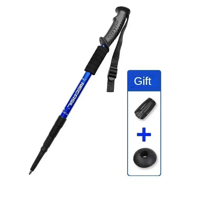 Ultralight Aluminum Alloy Telescopic Hiking and Trekking Walking Stick with Absorber