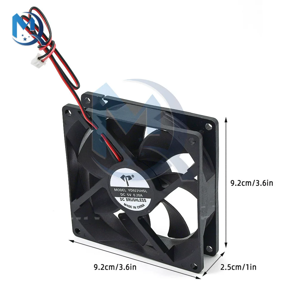 90mm 9225 kol rulman 12V Dc Fan 92X92X25mm mini 5V 24V eksenel akış dc fan 12v U