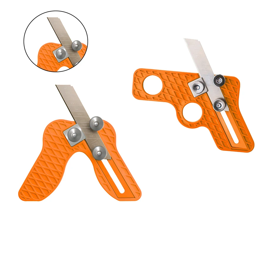 

1 Piece Orange ABS Multifunctional Straight Edge Curved Edge Trimmer for PVC Strip Gypsum Board Woodworking Tool