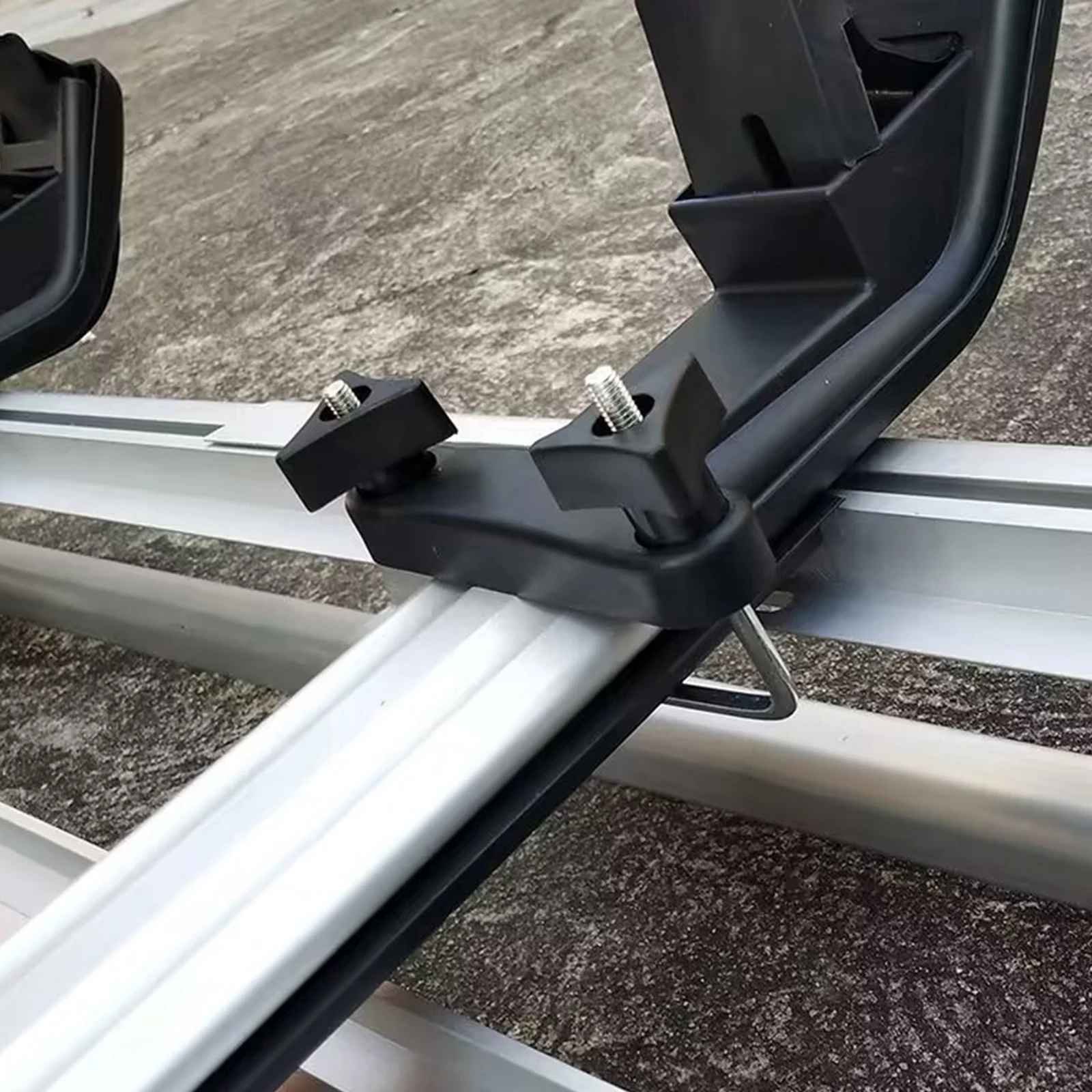 U Clips Car Van Mounting Fitting, 4PCS Universal Roof Box U-Bolt Clamps,Cargo Carrier Roof Rack Bracket,85mm Internal Width, With 2 Straps For Roof Box Hardware