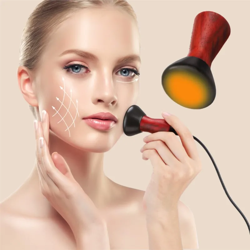 Mushroom Head Massager Scraper Natural Stone Massage Scraper Neck Lift Eye Beauty Spa