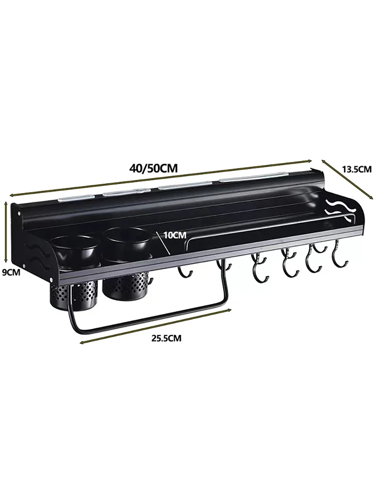 Kitchen Storage Rack Multifunctional Cutting Board Holder Wall Spice Rack Utensils Rack for Kitchen Seasoning Holder Organize 6