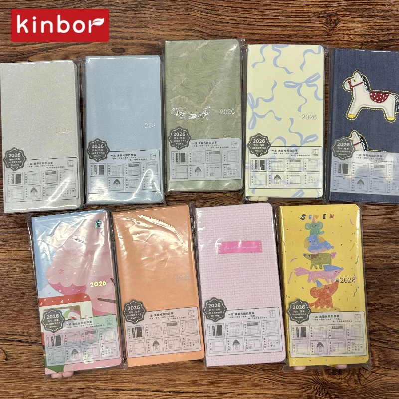 2026 Kinbor Week Plan A5/A6 Notebook Weekly Planner Weeks Planning Soft PU Efficiency Productivity Goal Tracking Notepad Gifts