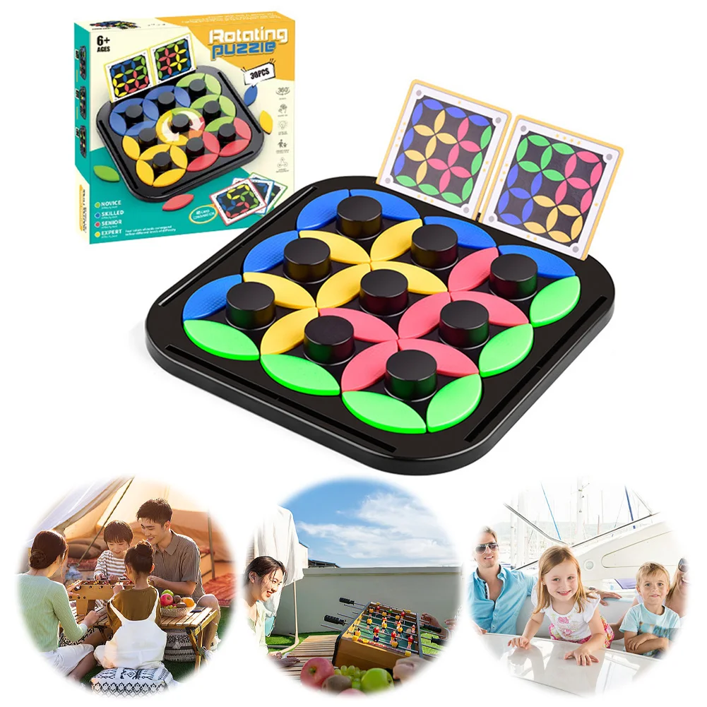 Kids Rotating Puzzle Logical Thinking Brain Teasers Board Game Fun Intelligence Toys for Kids Age 4 5 6 7 8 Birthday Gifts