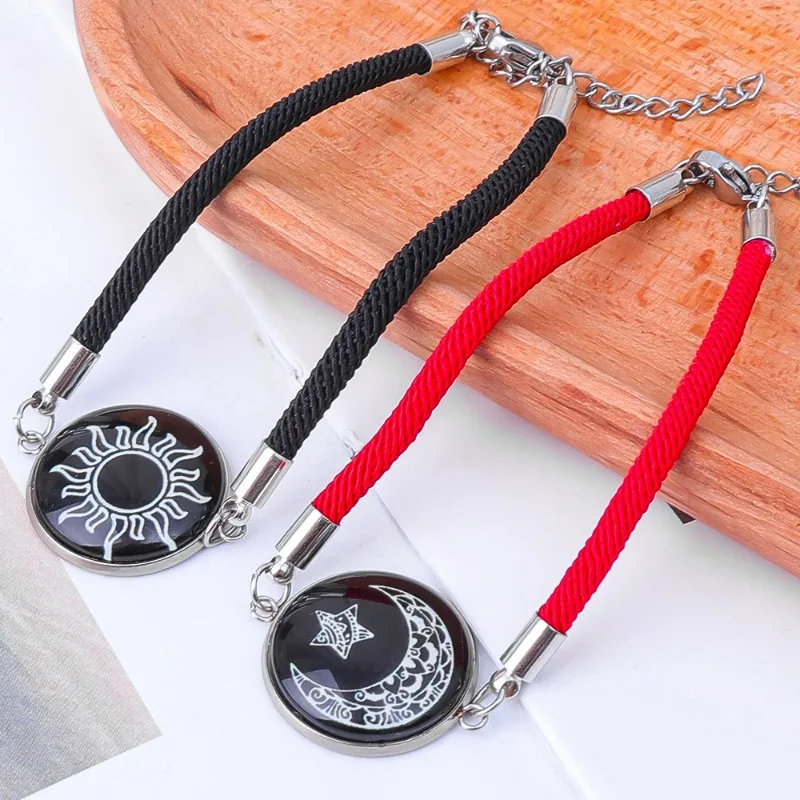 2Pcs Luminous Sun and Moon Bracelet for Couple Friendship Women
