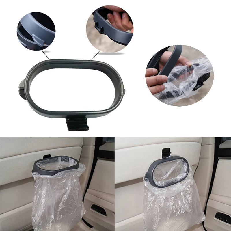 Car Rubbish Bag Holder Hanging Bin Frame Multi-functional Foldable Car Interior Accessories