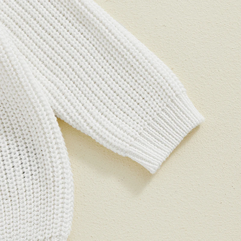 BeQeuewll Winter Baby Sweater for Halloween Girl Boy Knitwear Long Sleeve Crew Neck Ghost Kids Jumpers Toddler Pullover Clothes