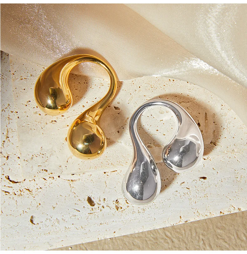 Glänzende Spiegel Stil Edelstahl Ringe für Frauen Trend schicke Frauen Ring Luxus Schmuck Frau Geschenk Großhandel – Detail 8