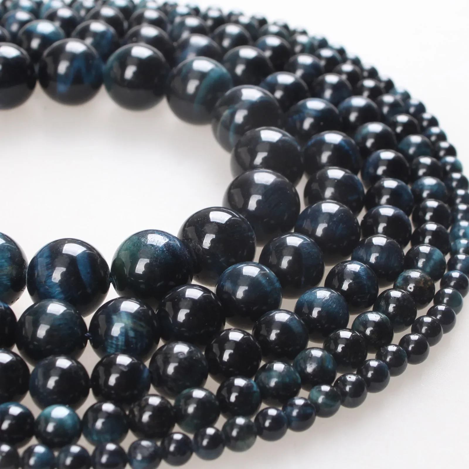 

Natural Stone Beads Dark Blue Tiger Eye Round Loose Beads 4 6 8 10 12mm Beads For Diy Bracelets Jewelry Making