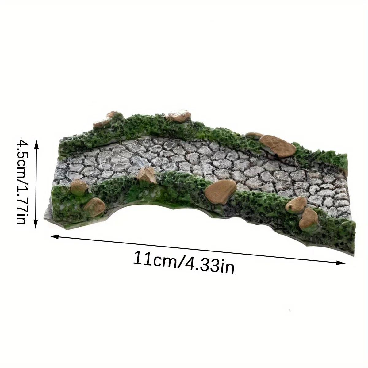 Miniatur-Kunststein-Wege-Modell, gebogener Stein, Straßenszene, Feengarten, Landschaft, DIY-Modellbau, Landschaft, Diorama, 1 Stück – Detail 4