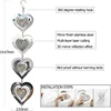 Heart Wind Chime 3D Metal Heart Wind Spinner Hanging Rotatable Heart Wind Spinner Love Spinner For Garden Hanging Ornament 4