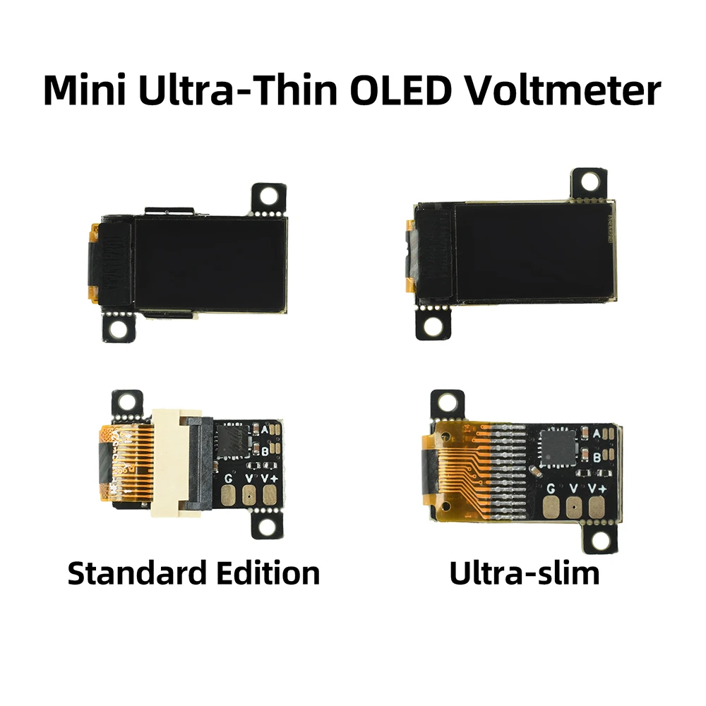 0.5 인치 OLED 디스플레이 디지털 전압계 전압 표시 화면 DC 0-30V 초슬림 미니 디지털 전압계 3.2mm 4.2mm