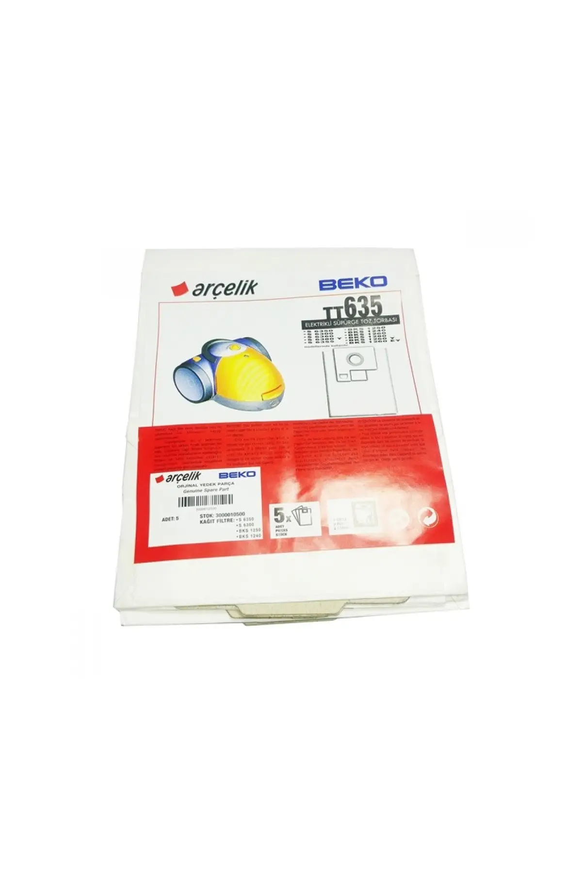 Vacuum cleaner Non Woven Dust Bag Bks 1235 Beko Compatible Accessory