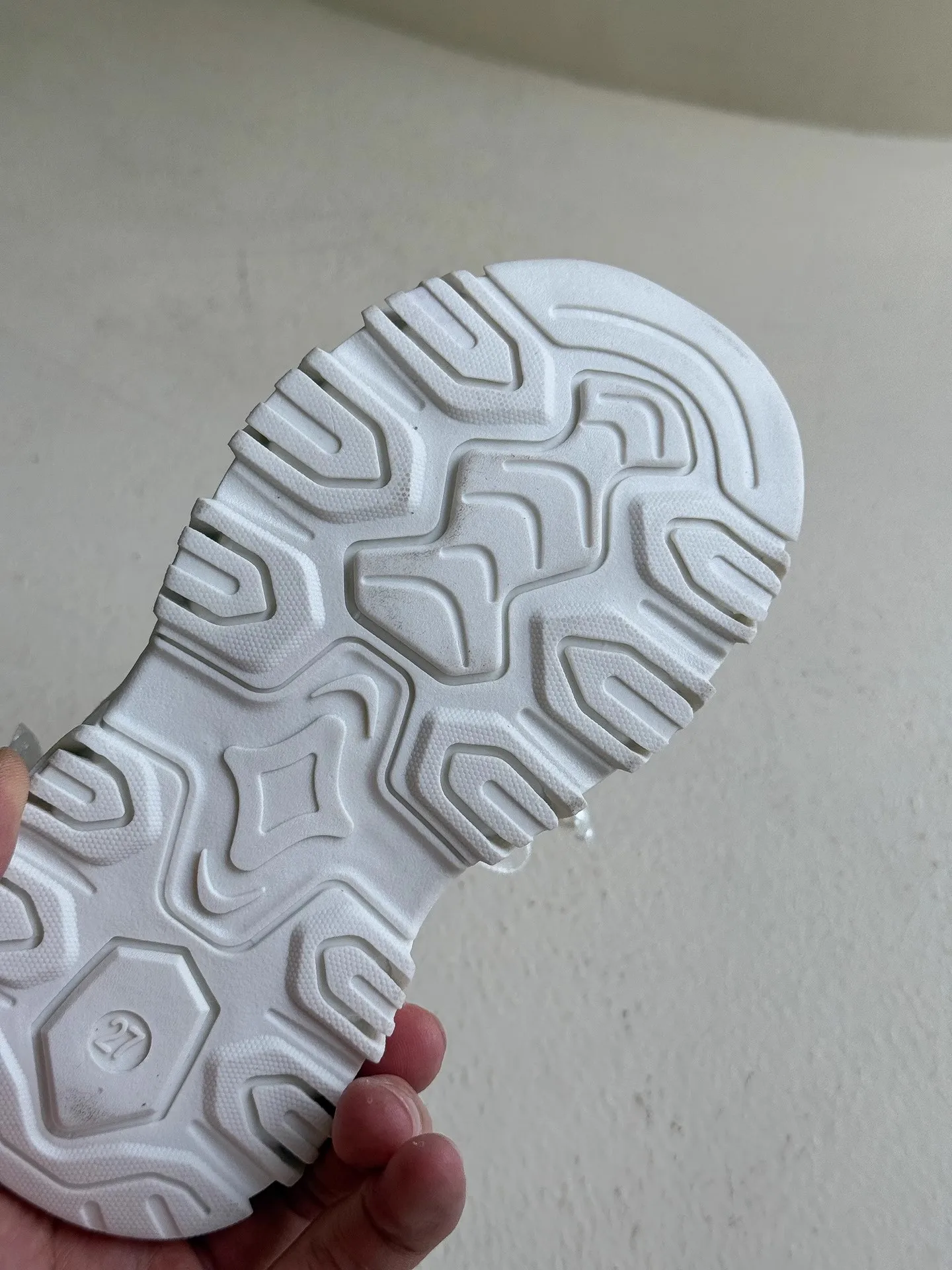 Girls Summer Non Slip Sandals Beige Silver Beading Bow