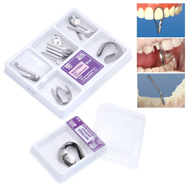 

Dental Matrix Bands Twin Anterior Matrices Sectional Contoured Metal Matrices Refill Composite Resin Filling Instruments