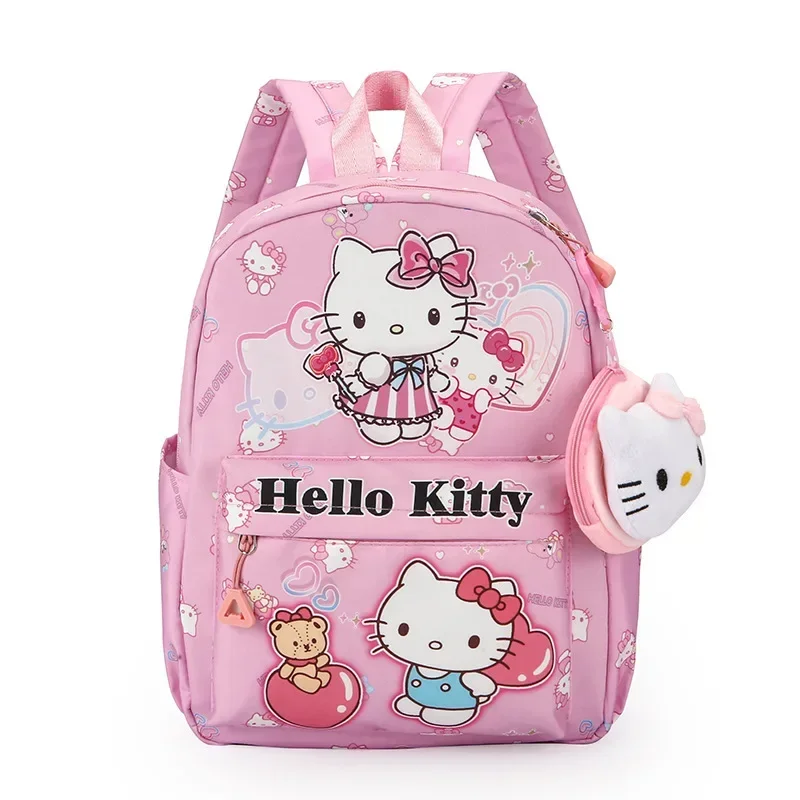 Sanrio hello kitty new children's school bag doll kindergarten kuromi boys and girls nylon backpack cartoon shoulder bag handbag 2