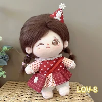 20cm coton poupée vêtements robe poupée vêtements jarretelle jupe poupée vêtements d'hiver belle peluche étoile poupée vêtements poupée accessoires 3