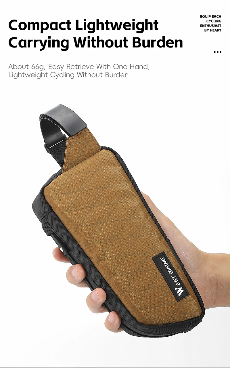 Description Picture 6 of itemWEST BIKING Bike Top Tube Bag With Strap & Screw Fixed Portable Cycling Bag MTB Road Bike Front Frame Bag Bike Accessories