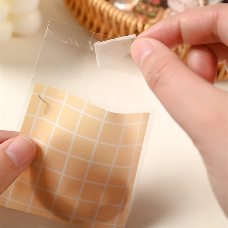100pcs LBSISI Life 7x7 + 3cm Candy Cookie Bags For Nougat Wedding Self Adhesive Bag jewelry Gift Poly Small Plastic Soap Package plastic candy bags