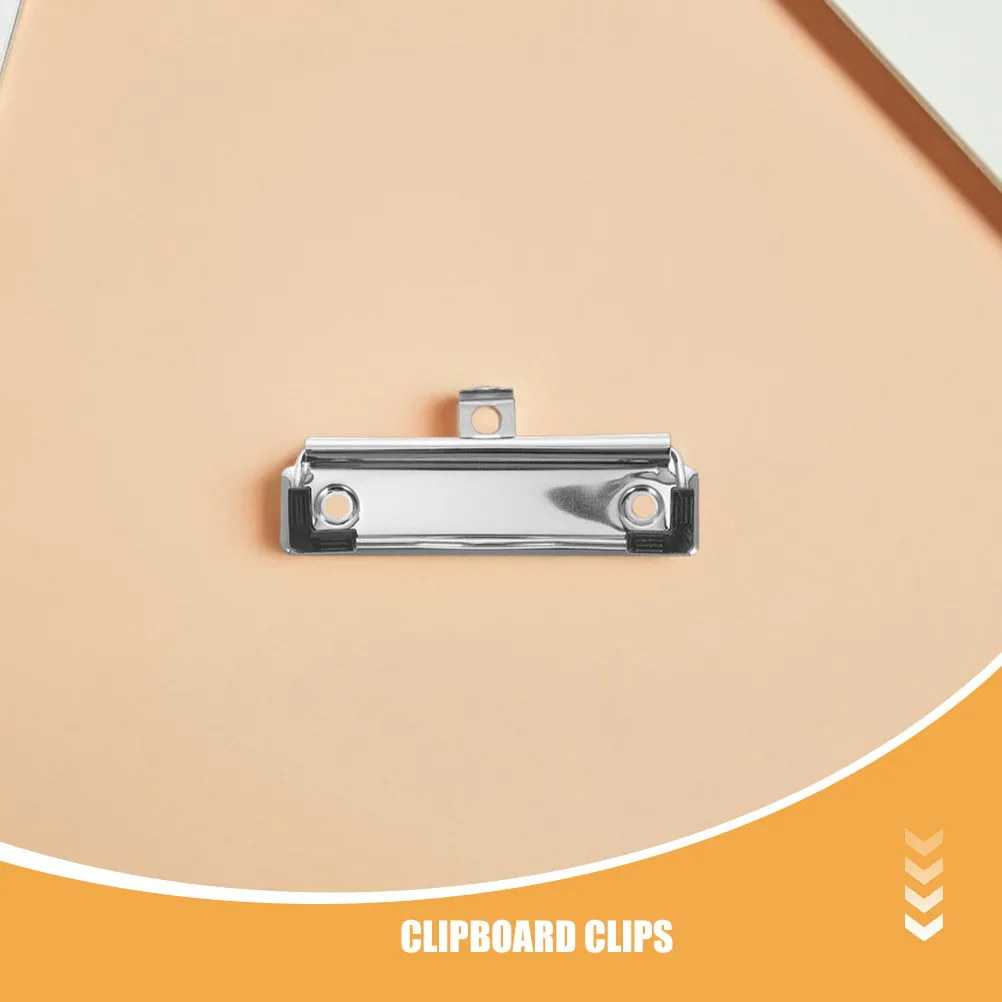 10Pcs 금속 클립보드 클립 DIY 클립보드용 강력한 그립 고무 발 사무실 학교 문구 파일 보드 하드웨어 클램프