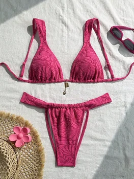 XS - L Printed High Cut Bikini Women Swimwear Female Swimsuit Two-pieces Bikini Set Brazilian Bather Bathing Suit Swim Beachwear 1