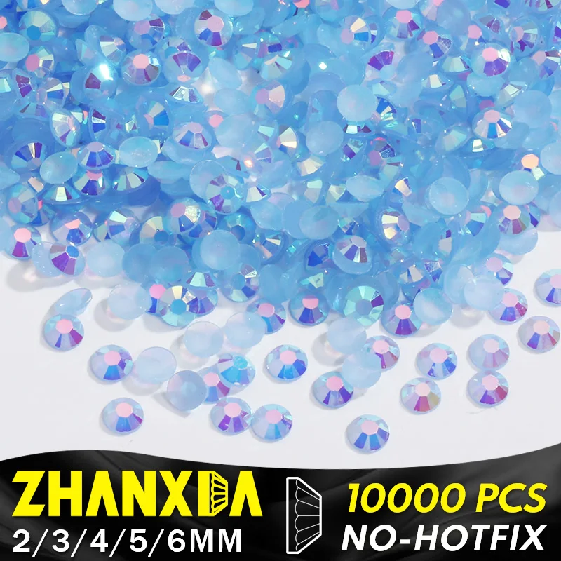 

Желейная Смола Стразы, сапфировые синие камни с плоской задней стороной для украшения ногтей, кристаллы, оформление в форме лампы 2/3/4/5/6 мм