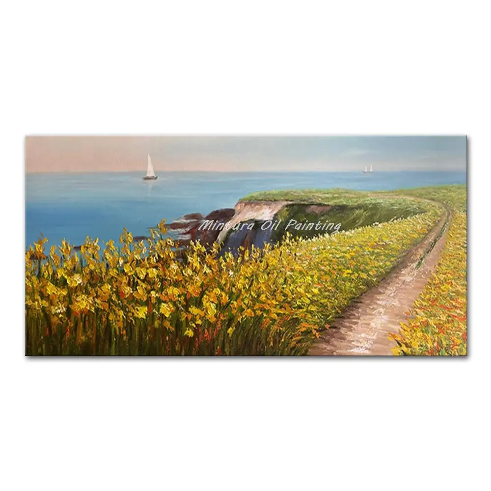 

Mintura Large Size Handmade Artwork Handpainted Oil Paintings on Canvas,The Beautiful Natural Scenery Modern Home Decor Wall Art